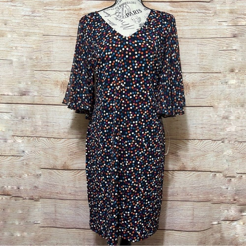 IVY Road Flutter Sleeve Polka‎ Dot Dress MSK